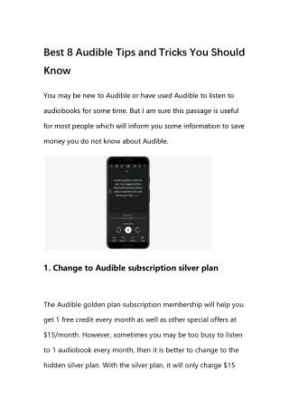 best 8 audible tips and tricks you should