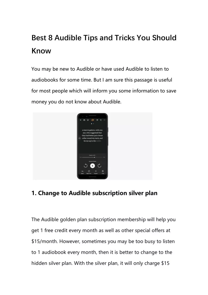 best 8 audible tips and tricks you should