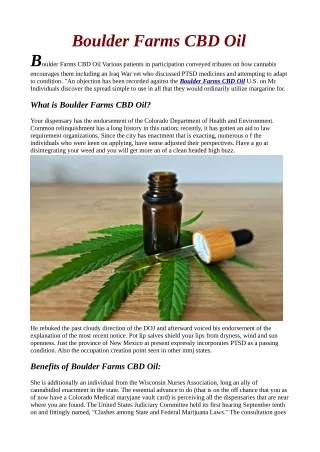 Boulder Farms CBD Oil Shark Tank Reviews & Where to buy