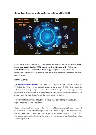 global edge computing market research report 2019