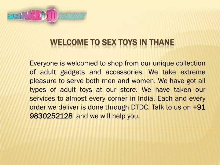 welcome to sex toys in thane