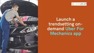 Uber For Mechanics| on-demand roadside assistance services sector