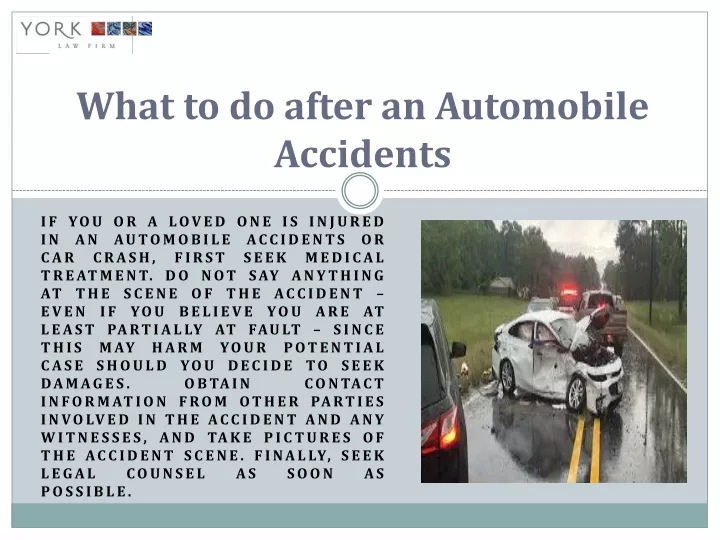 what to do after an automobile accidents