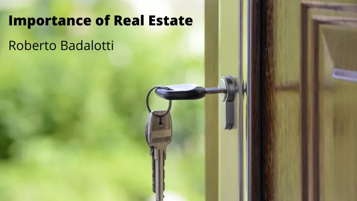 importance of real estate