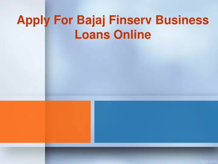 apply for bajaj finserv business loans online