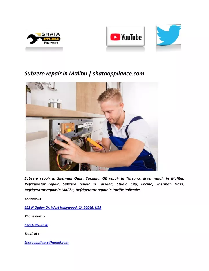 subzero repair in malibu shataappliance com