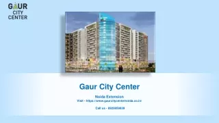 Gaur City Center Noida Extension Commercial spaces in noida