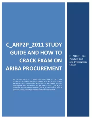 c arp2p 2011 study guide and how to crack exam