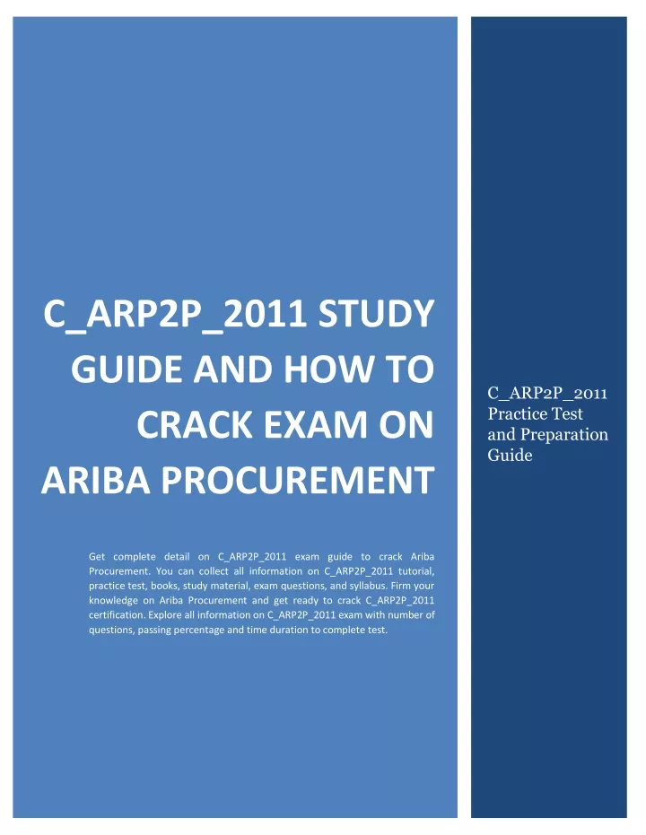 c arp2p 2011 study guide and how to crack exam