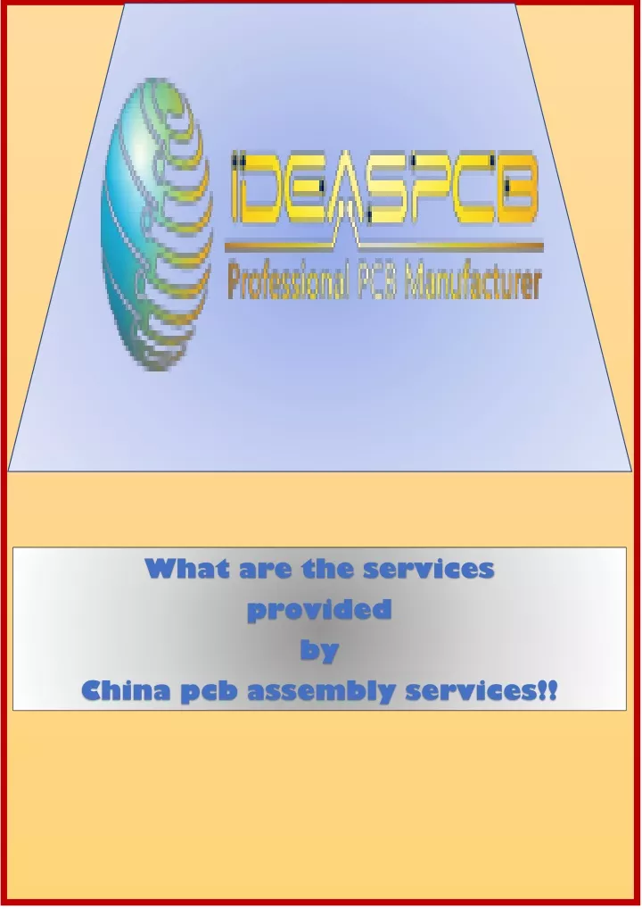 what are the services provided by china