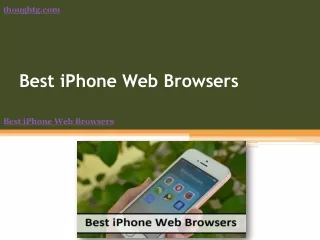 Best iPhone Web Browsers