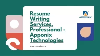Resume Writing Services, Professional - Apponix Technologies