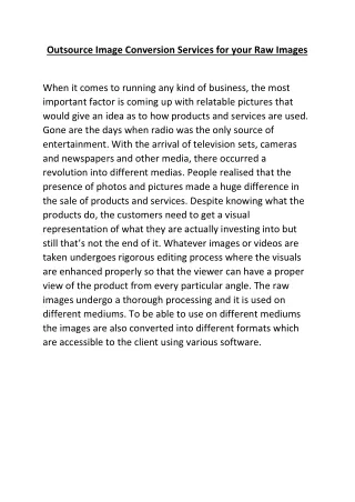outsource image conversion services for your