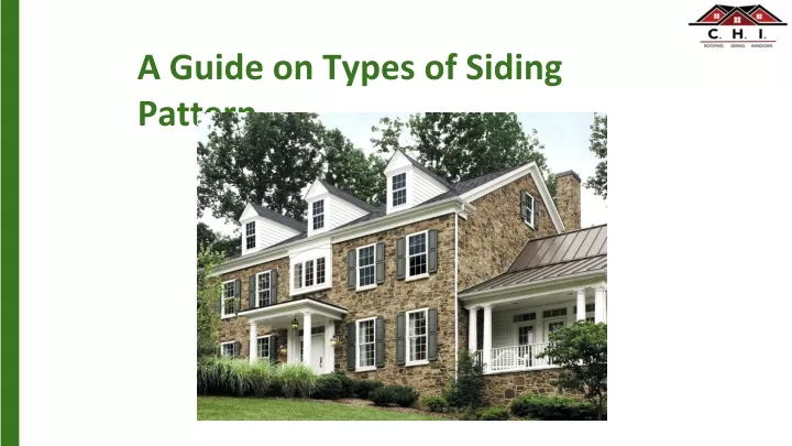 a guide on types of siding pattern