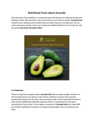 Avocado Fruit Buy Online | Avocado Fruit Online
