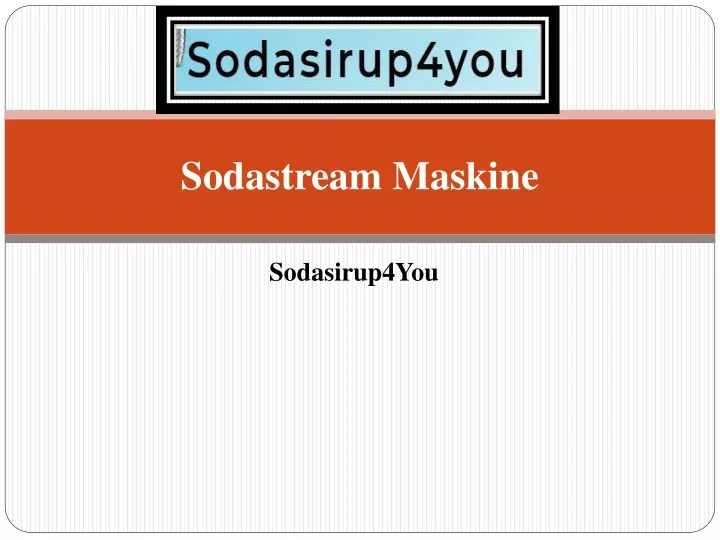 sodastream maskine