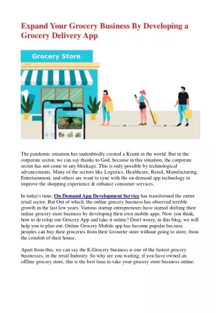 expand your grocery business by developing