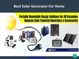 Best Solar Generator For Home