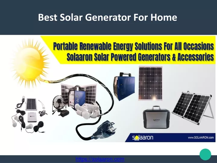 best solar generator for home