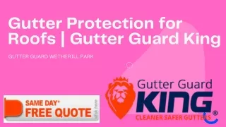 Gutter Protection for Roofs | Gutter Guard King