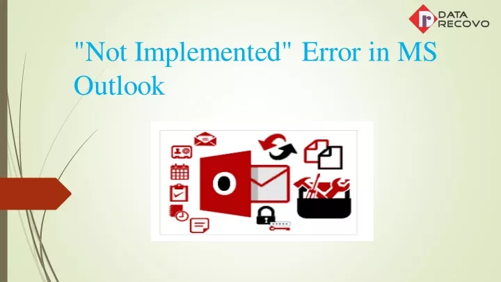 not implemented error in ms outlook