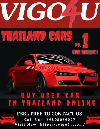 Buy used car in Thailand online "Vigo4U Co.Ltd"