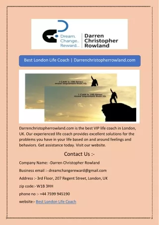 best london life coach darrenchristopherrowland