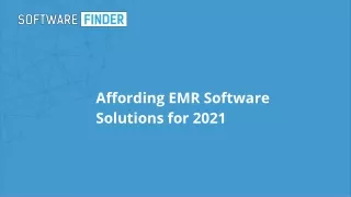 affording emr software solutions for 2021