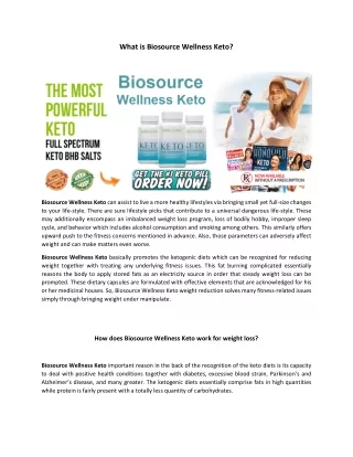 Biosource Wellness Keto