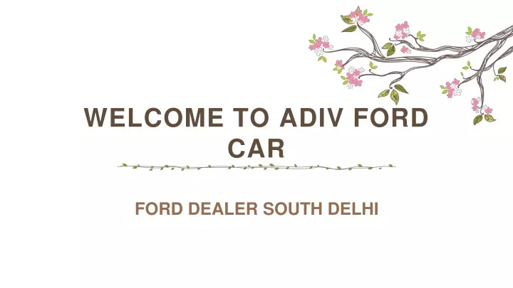 welcome to adiv ford car
