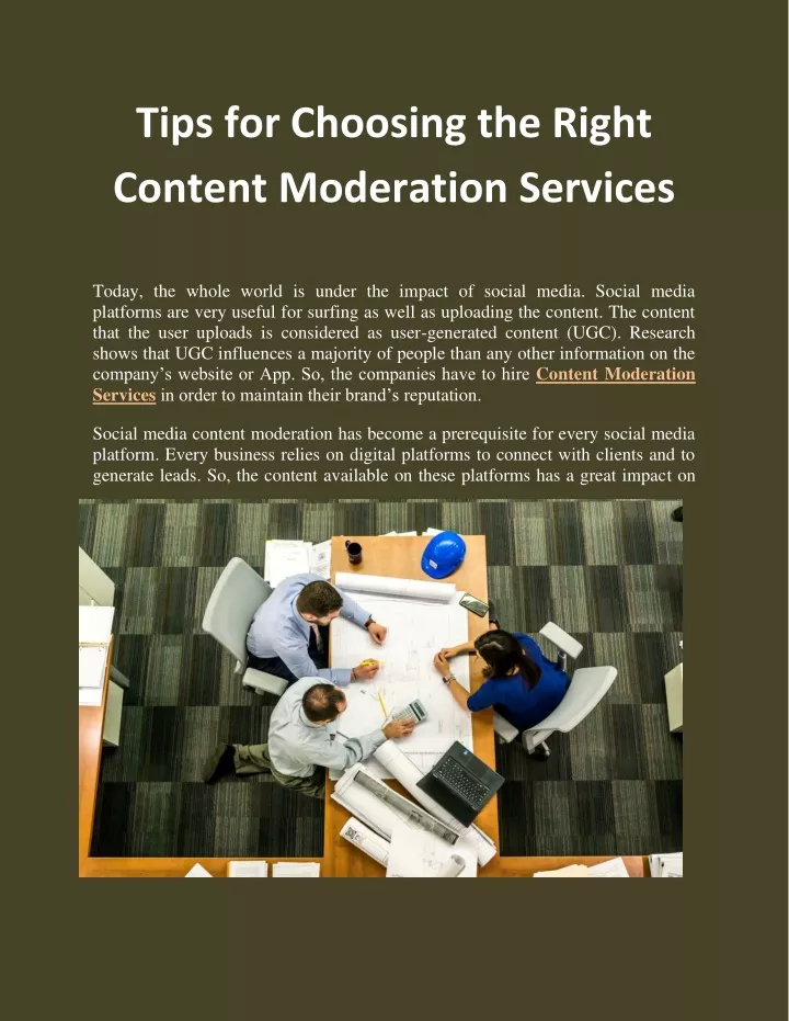 tips for choosing the right content moderation