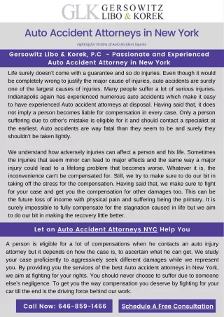 auto accident attorneys in new york fighting