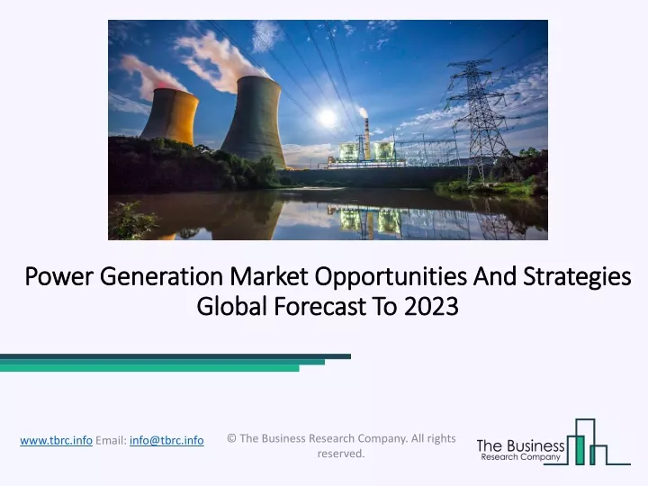 power generation market opportunities and strategies global forecast to 2023