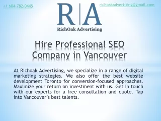 Hire Professional SEO Company in Vancouver