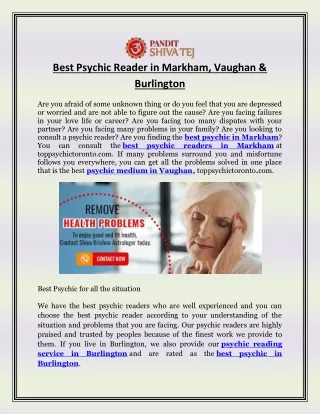 Best Psychic Reader in Markham, Vaughan & Burlington