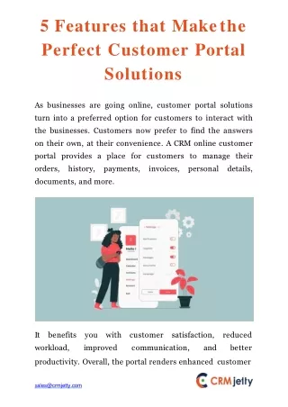 5 features that make the perfect customer portal solutions