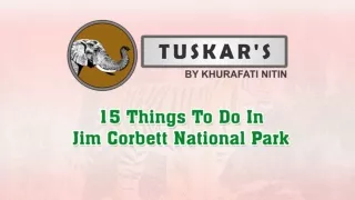 Activities You Can Enjoy In Jim Corbett Park | Best Resort In Jim Corbett