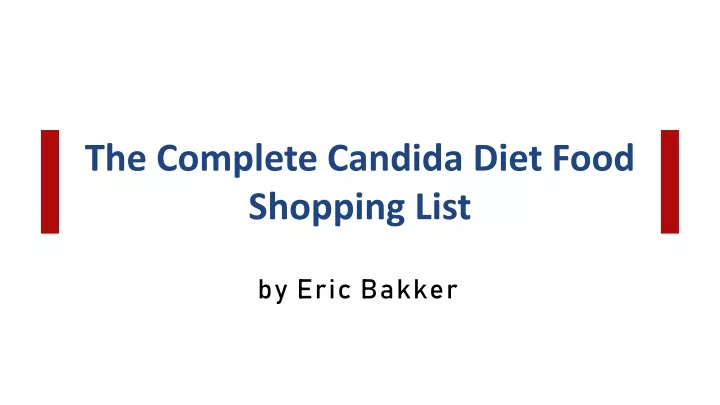 the complete candida diet food shopping list