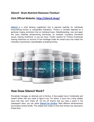 How Does Silencil Supplement Works For Tinnitus?