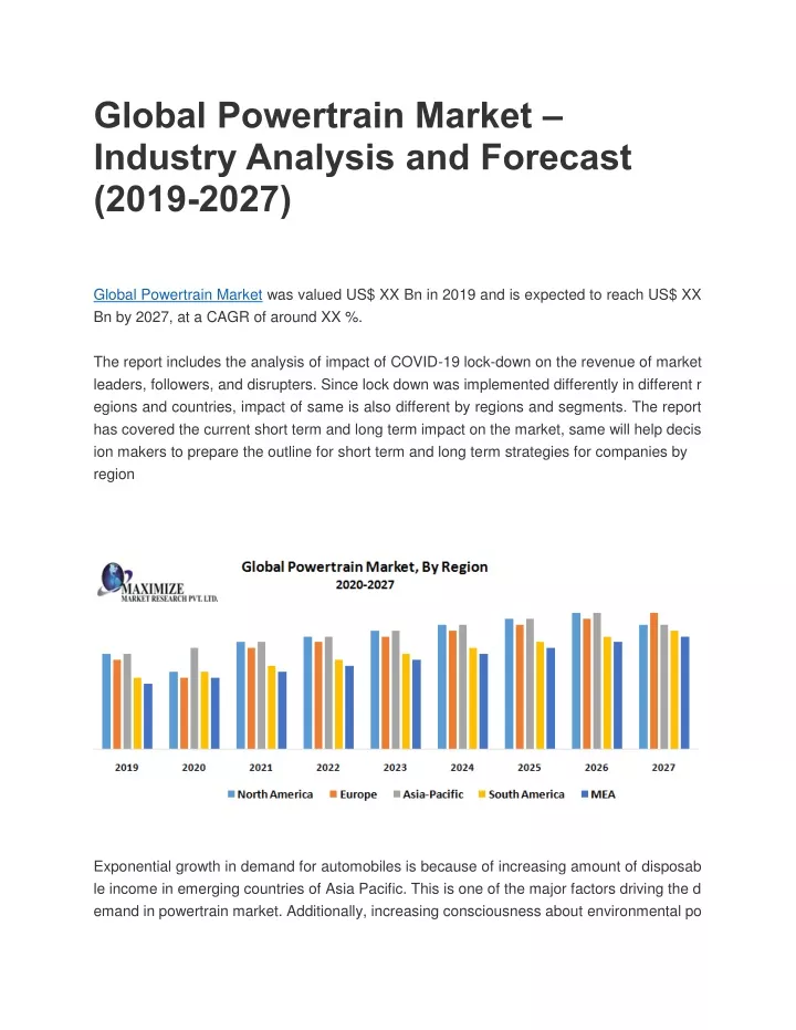 global powertrain market industry analysis