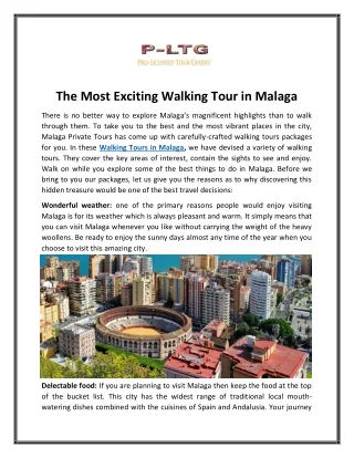 the most exciting walking tour in malaga
