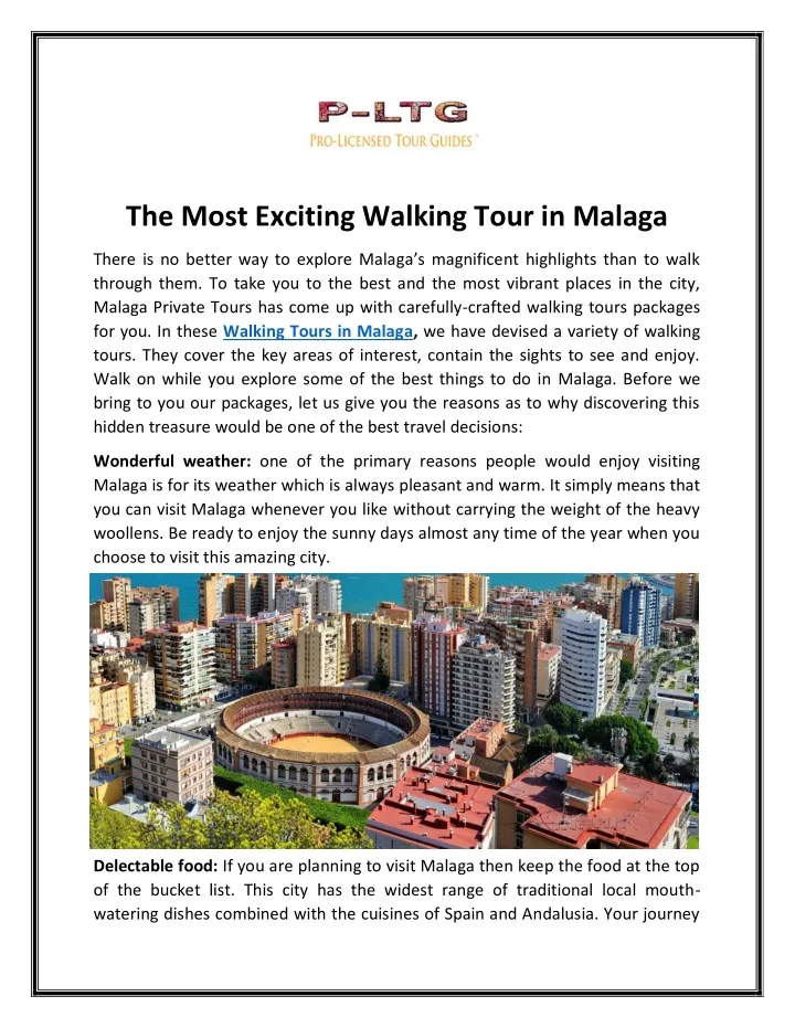 the most exciting walking tour in malaga