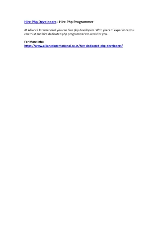 hire php developers hire php programmer