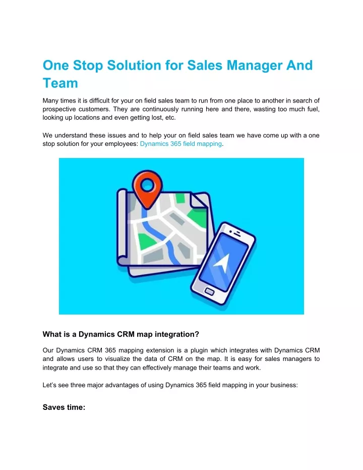 one stop solution for sales manager and team