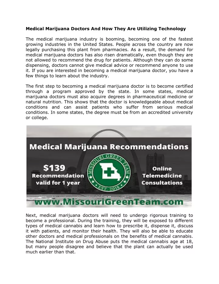 medical marijuana doctors and how they