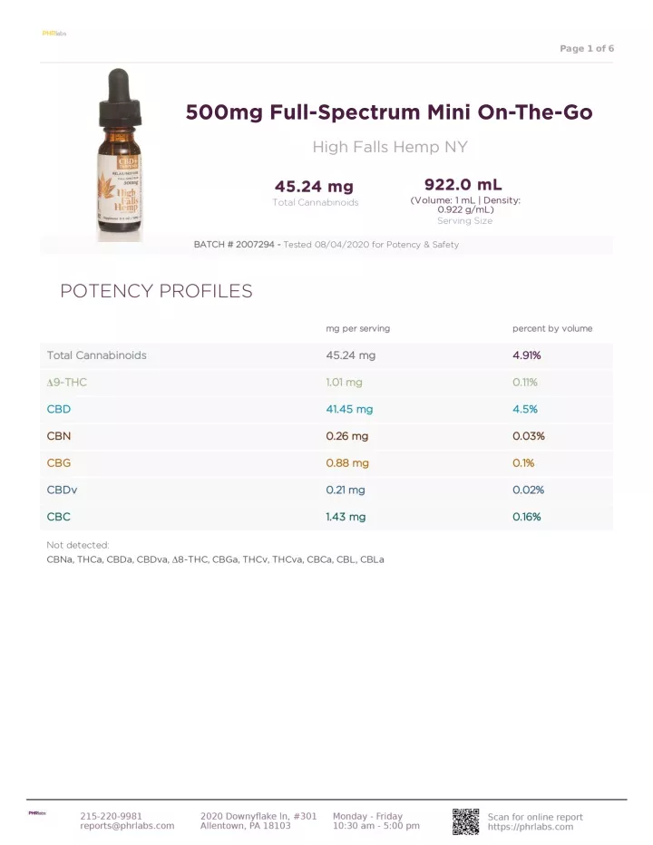 500mg full spectrum mini on the go