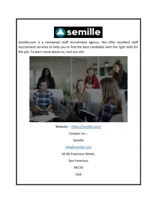 Staff Recruitment Services | Semille.com