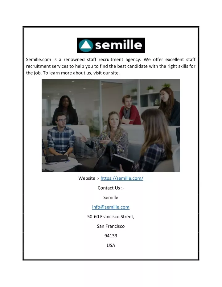 semille com is a renowned staff recruitment