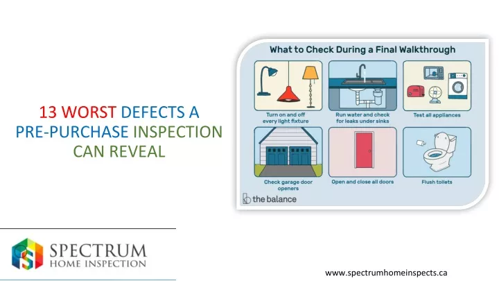 13 worst defects a pre purchase inspection can reveal