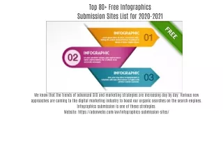 Top 80  Free Infographics Submission Sites List for 2020-2021